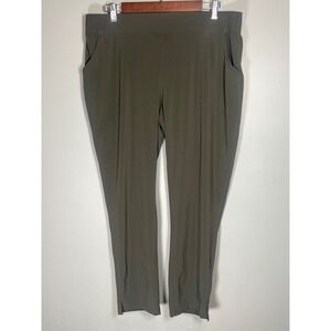 Eddie Bauer Women's Sz Large Olive Green Hiking Jogger Pants Stretch Outdoor